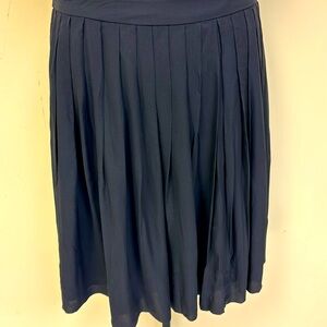 Plus size Talbots silk pleated black skirt